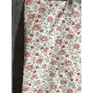 Pottery Barn Twin Sheet Set Flat Fitted Pillowcase Pink Floral Ditzy